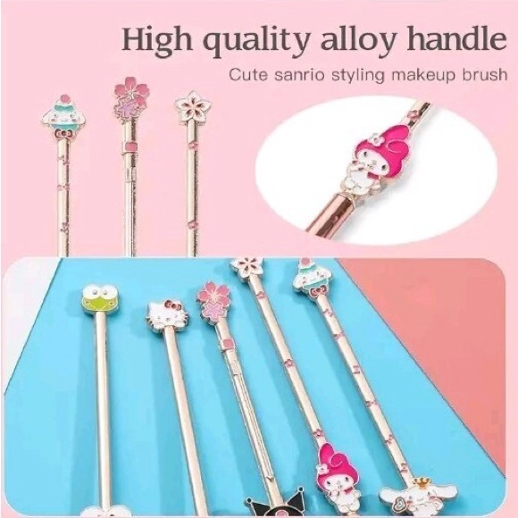 Sanrio Character Makeup Brush Set - Pink and Gold - Picture 13 of 13